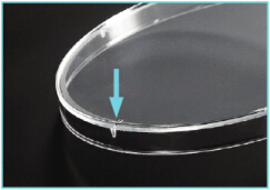 细胞培养皿盖内侧凸点设计